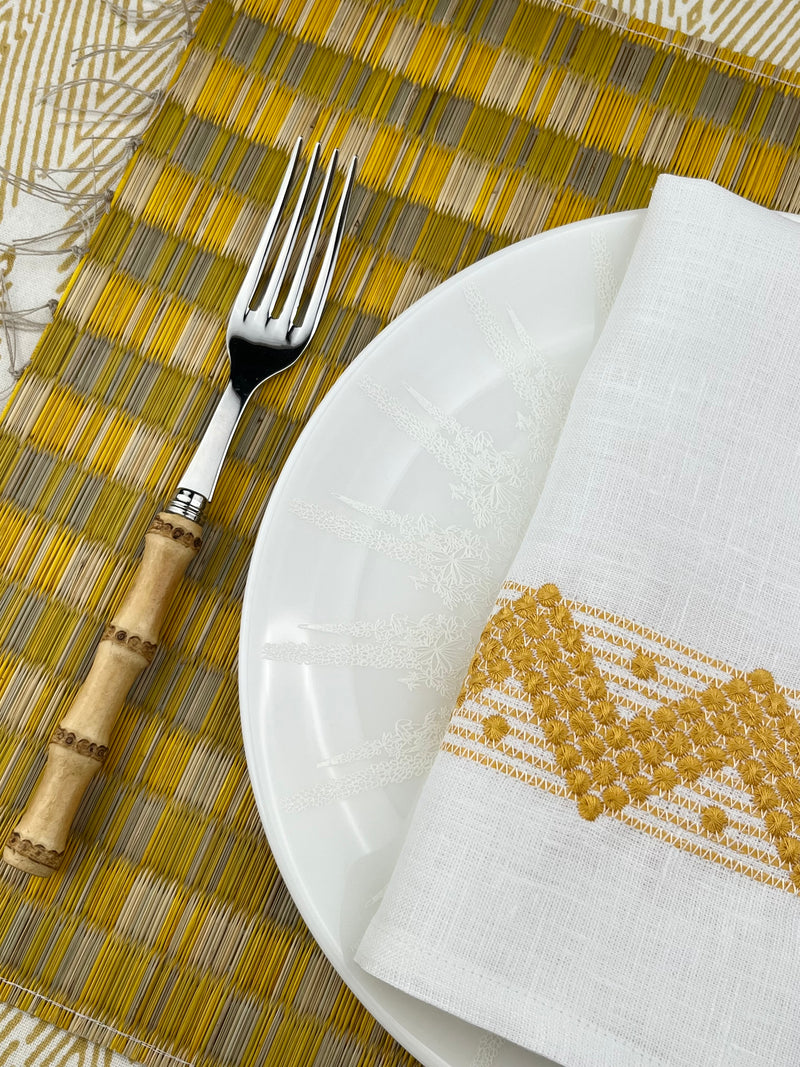 The Rush Placemat - Yellow Chequer