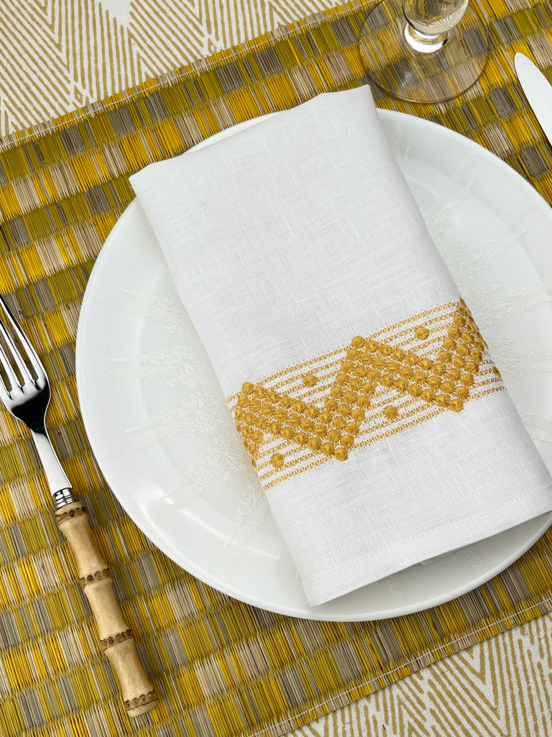 The Rush Placemat - Yellow Chequer