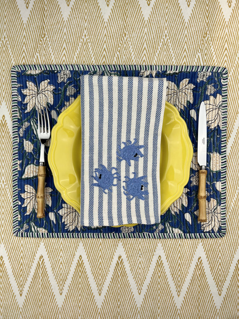 The Crab Embroidery Napkin