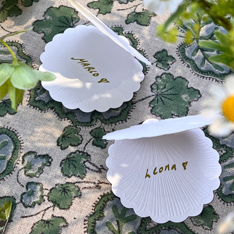 Luxury Place Cards - Scallop Shell