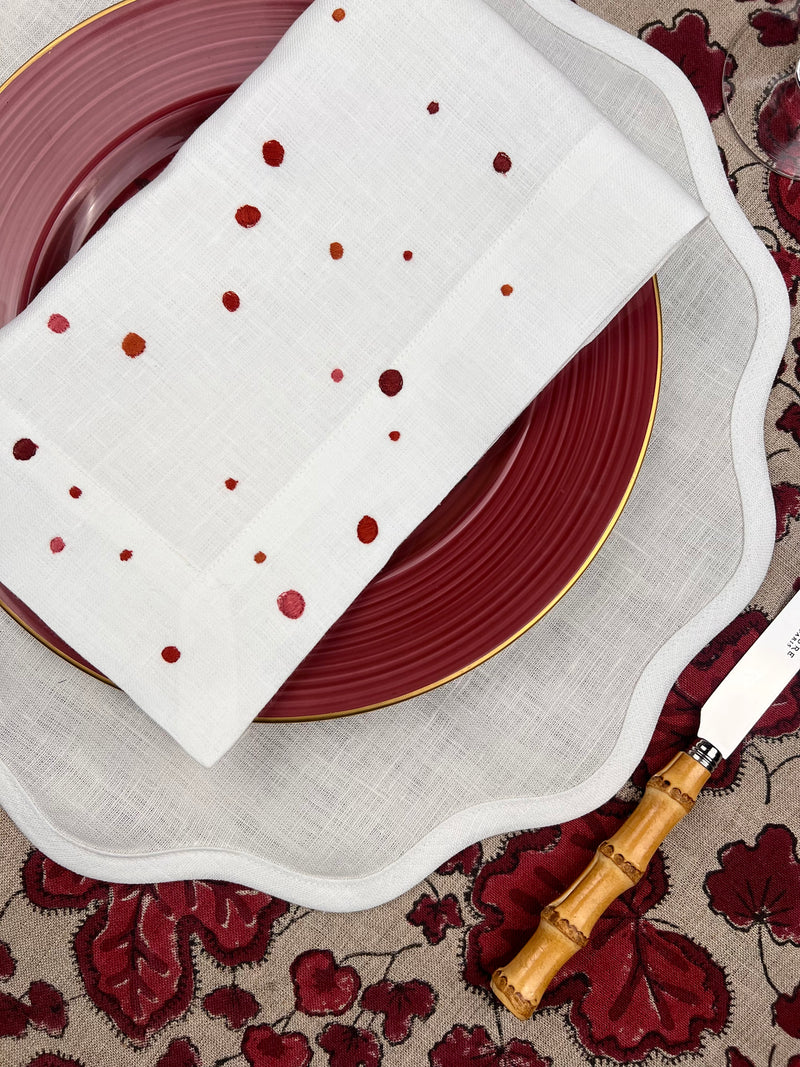 The Confetti Embroidered Napkin (Hand Embroidered)