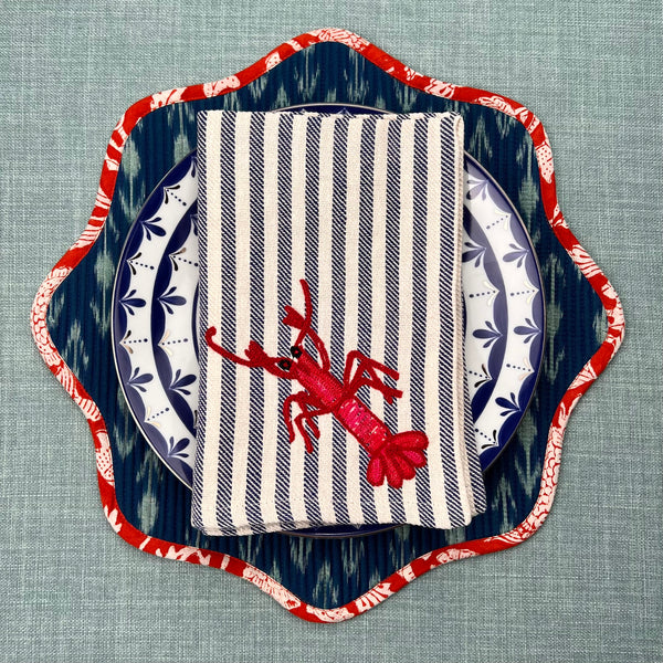 Gift Set: 4 lobster napkins