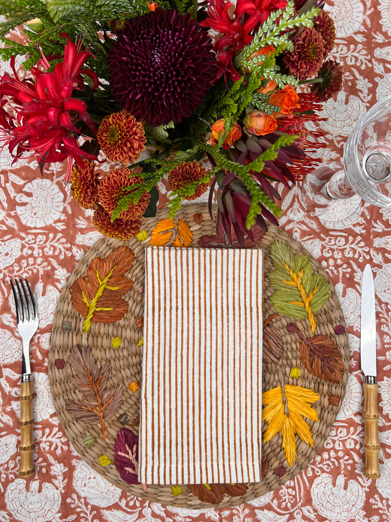 ‘The Raffia Placemat’ - Autumn Leaves Scattered