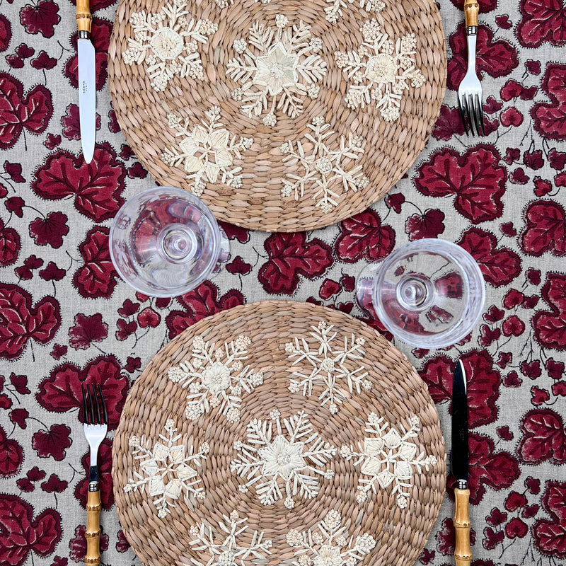 ’The Raffia Placemat’ - Snowflakes