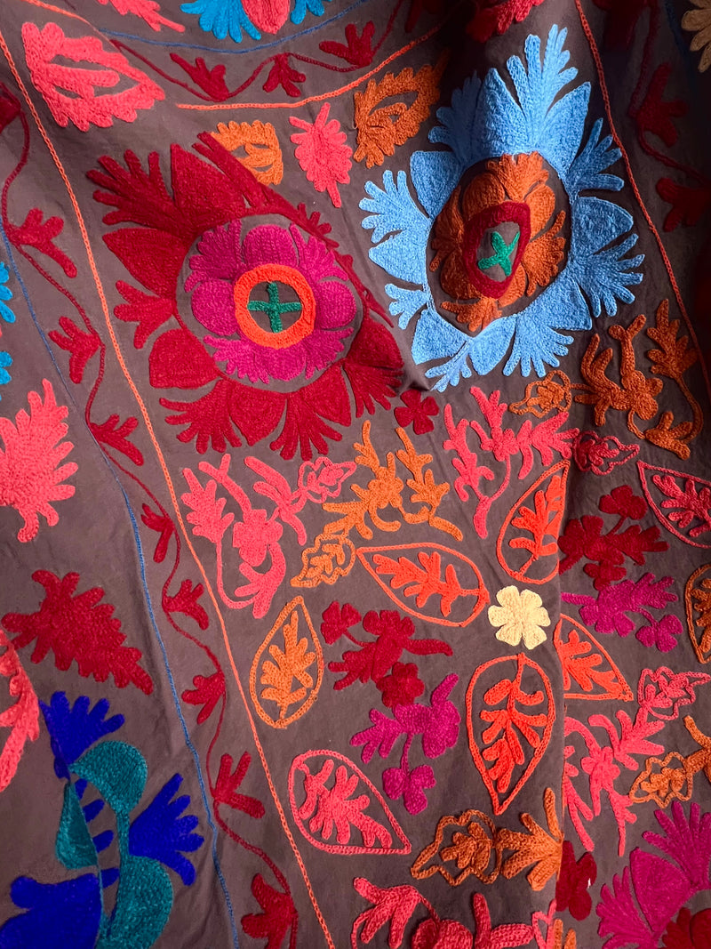 Suzani Cloth Cocoa & Multicoloured