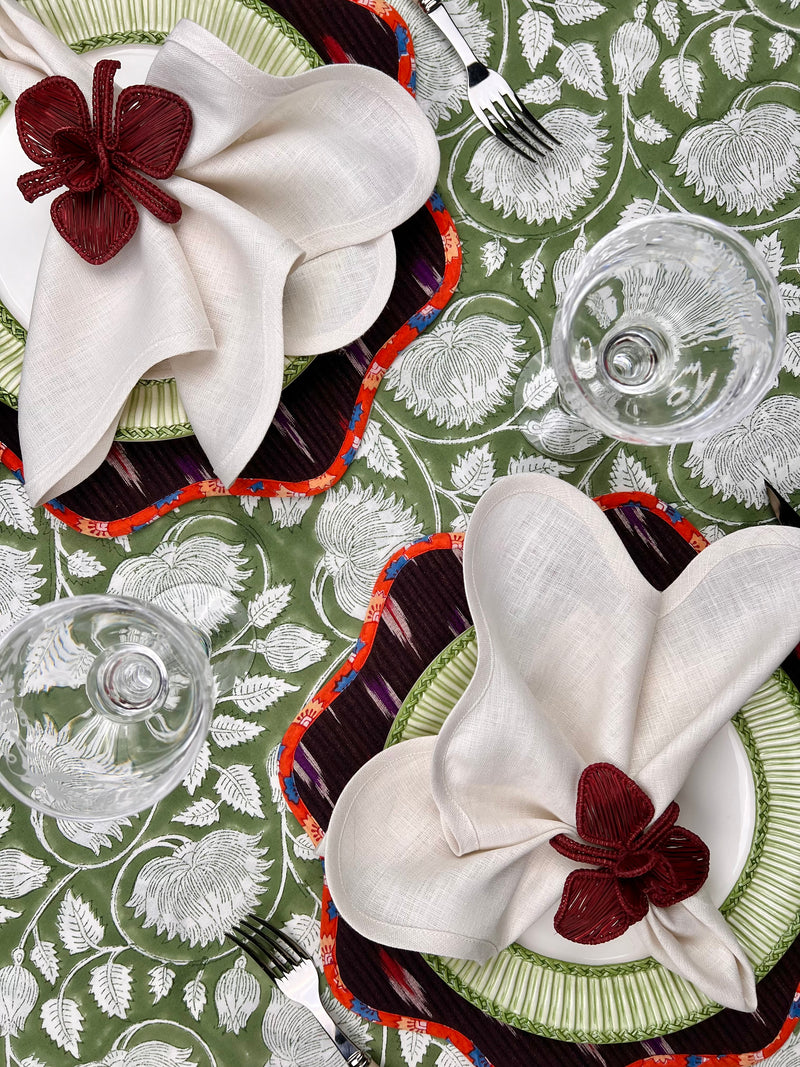 The Floral Bandana Tablecloth (Sage)