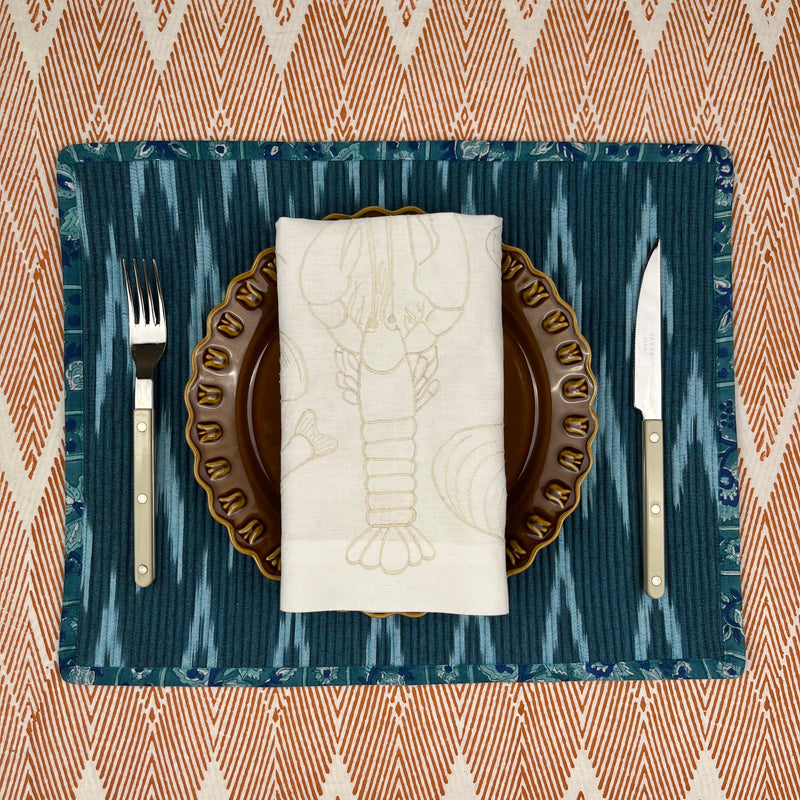 The Seafood Napkin’ - Embroidered in Ivory