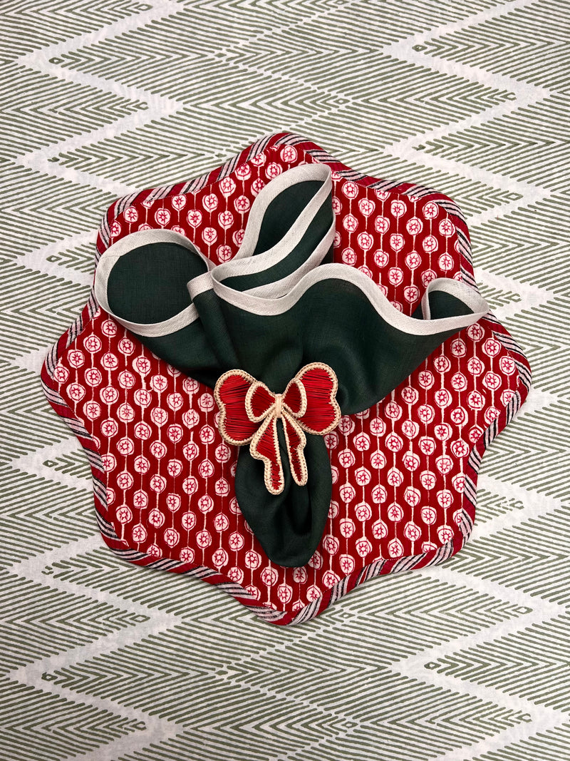 ‘The Breakfast’ Placemat - Scallop - Block Print