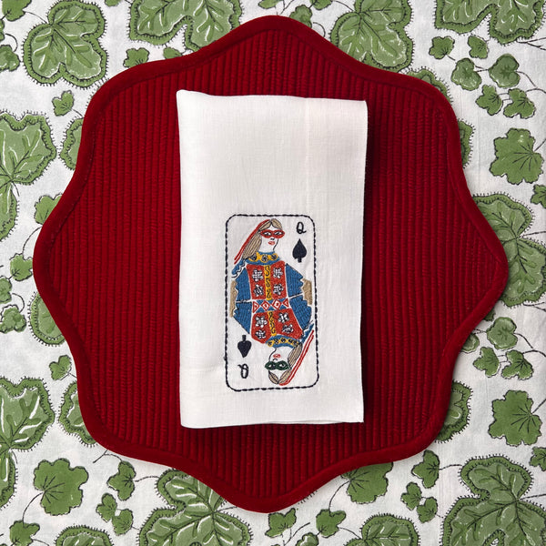 ’House of Cards’ Napkins  - Queen of Spades ♠️ (version 3)