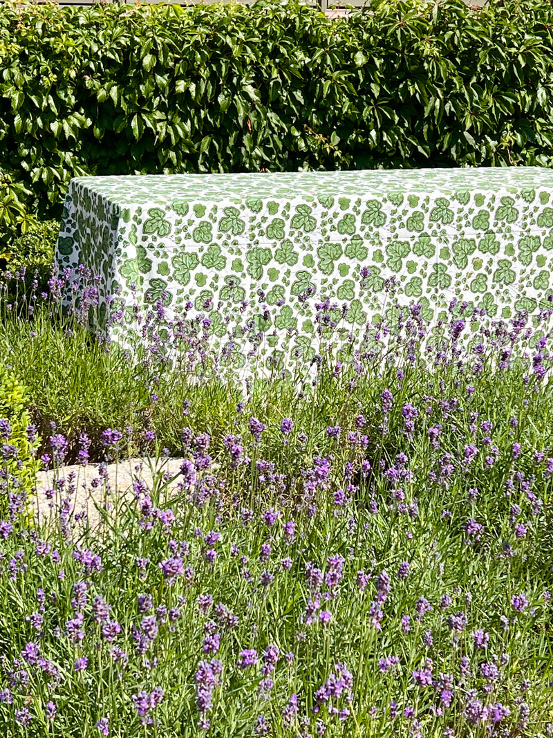 ’The Figue Leaf’ Tablecloth - Swedish Green - Cotton