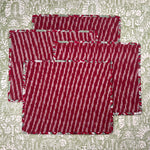 Gift Set: Set of Four Ikat Placemats (Burgundy)