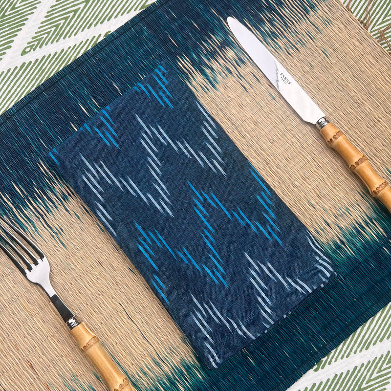 Reversible Napkin (Set of Four) Teal/Apricot