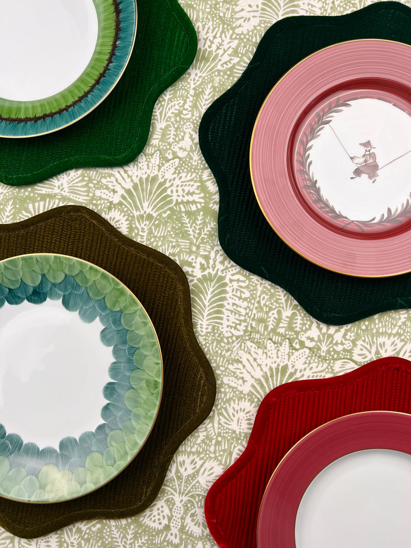 Velvet Scalloped Placemats