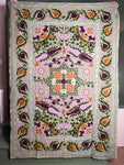 Suzani Cloth Distressed Taupe & Multicoloured