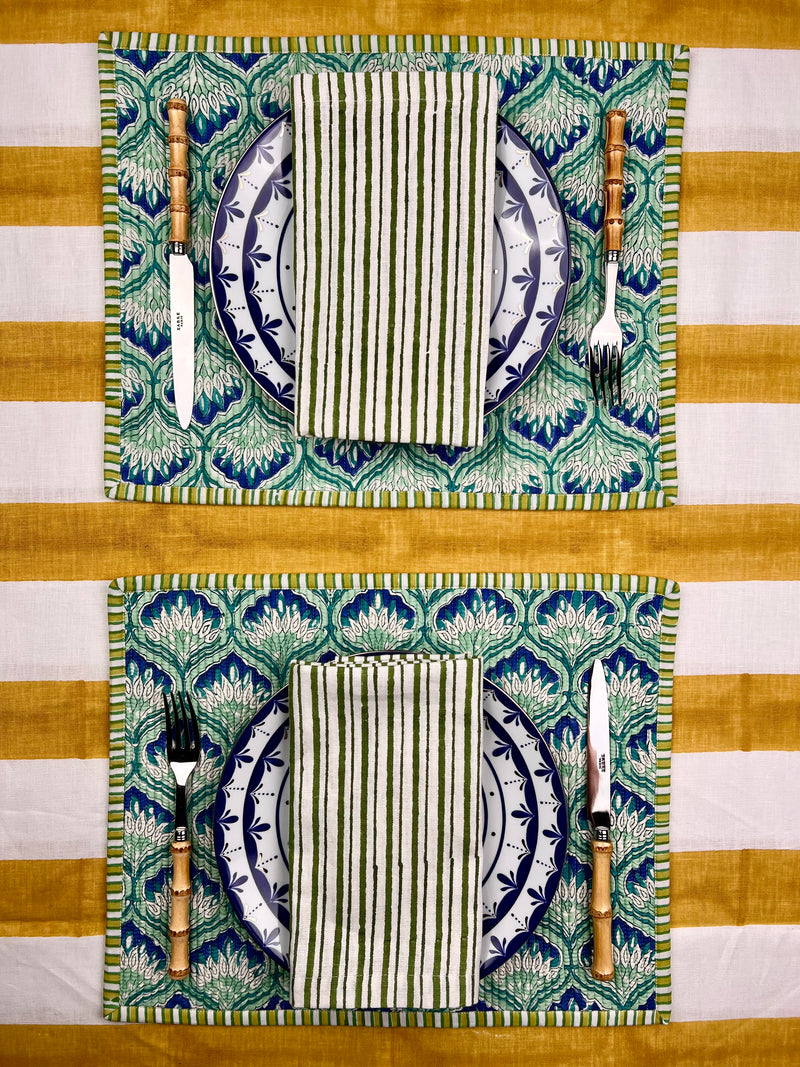 ’The Stripe’ Tablecloth - Tuscan Sun - 100% Linen
