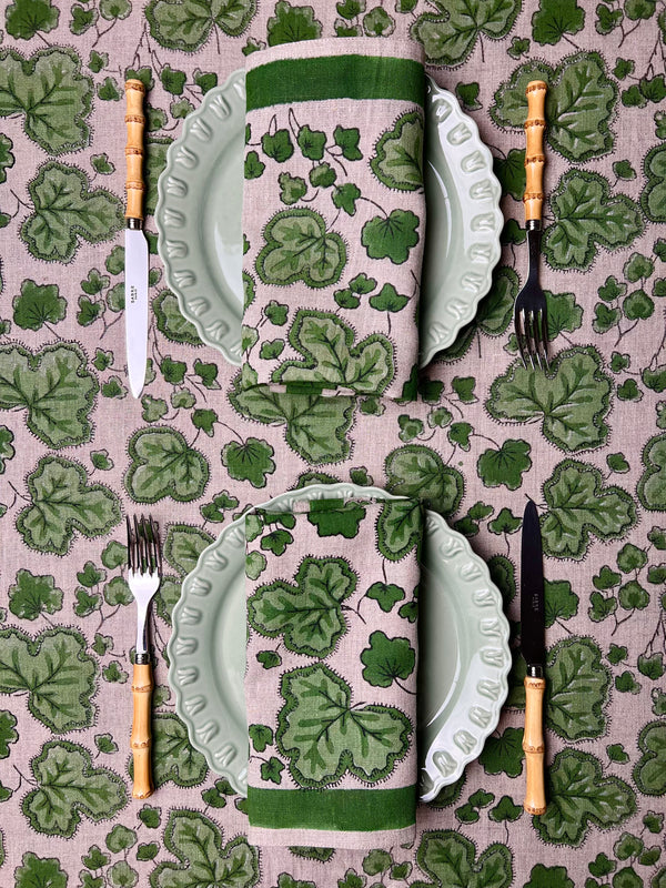 ’THE FIGUE LEAF’ TABLECLOTH (Swedish Green)