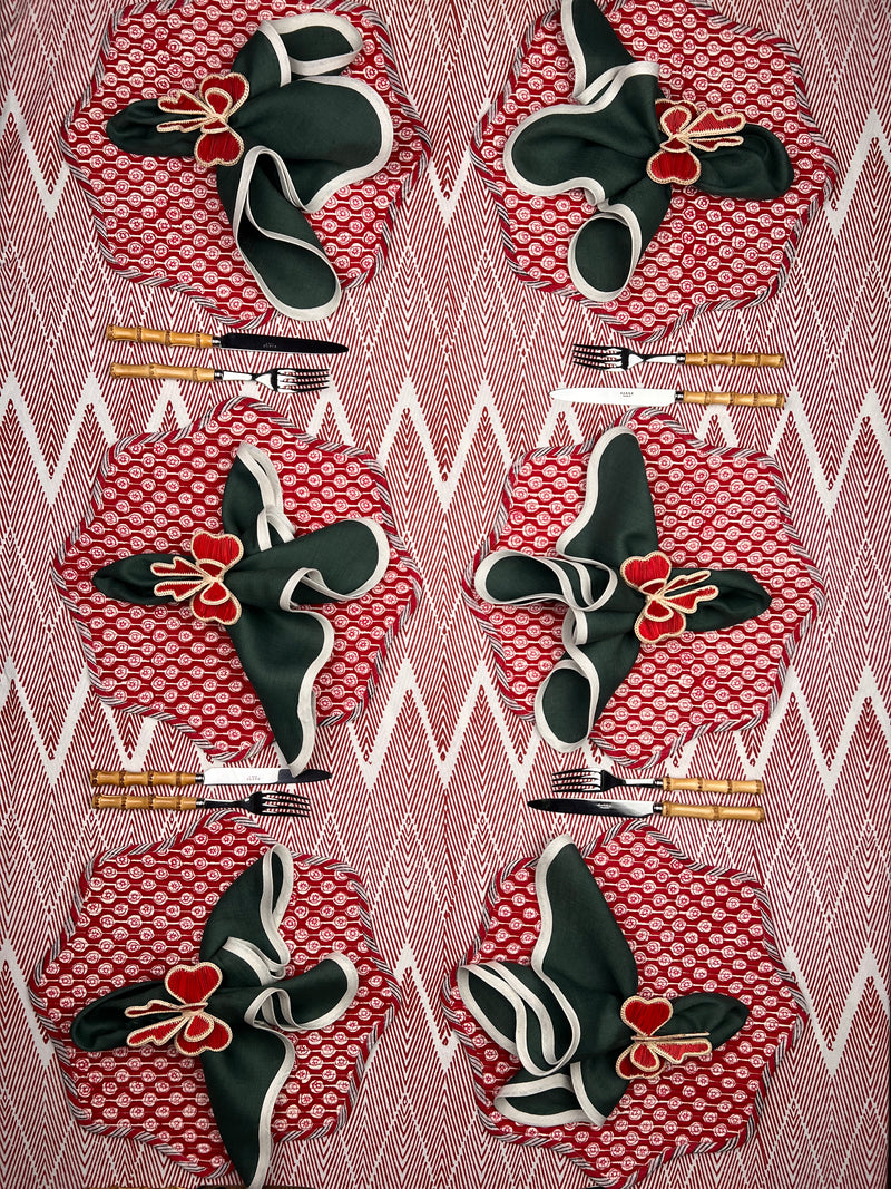 ‘The Breakfast’ Placemat - Scallop - Block Print