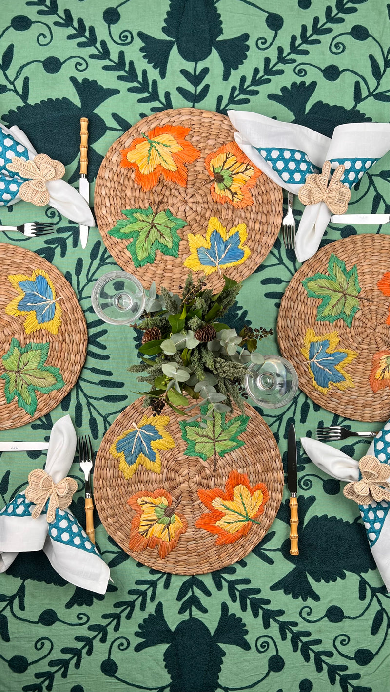 Suzani Cloth Mint & Teal