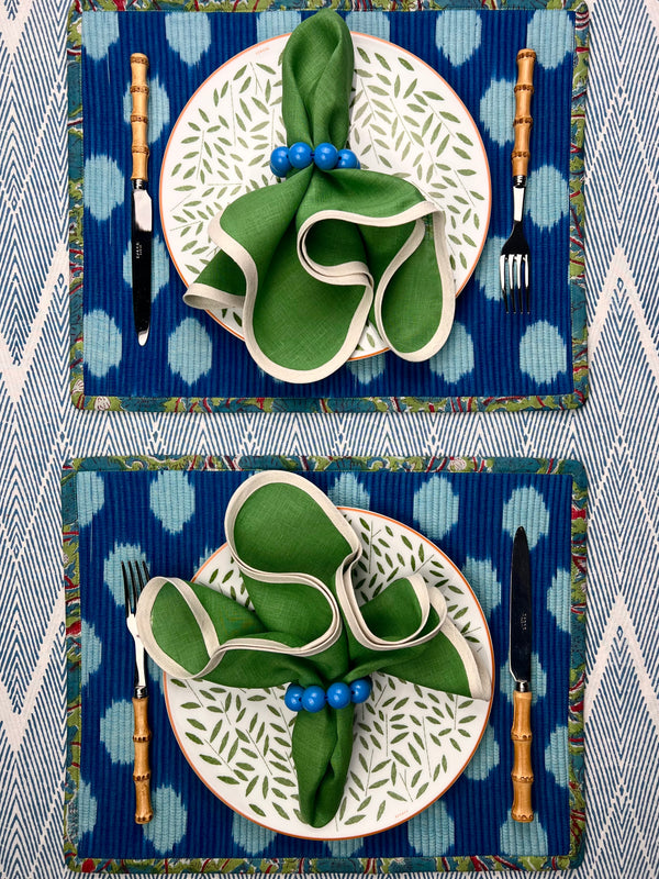 Curated Table Set: Blues & Greens