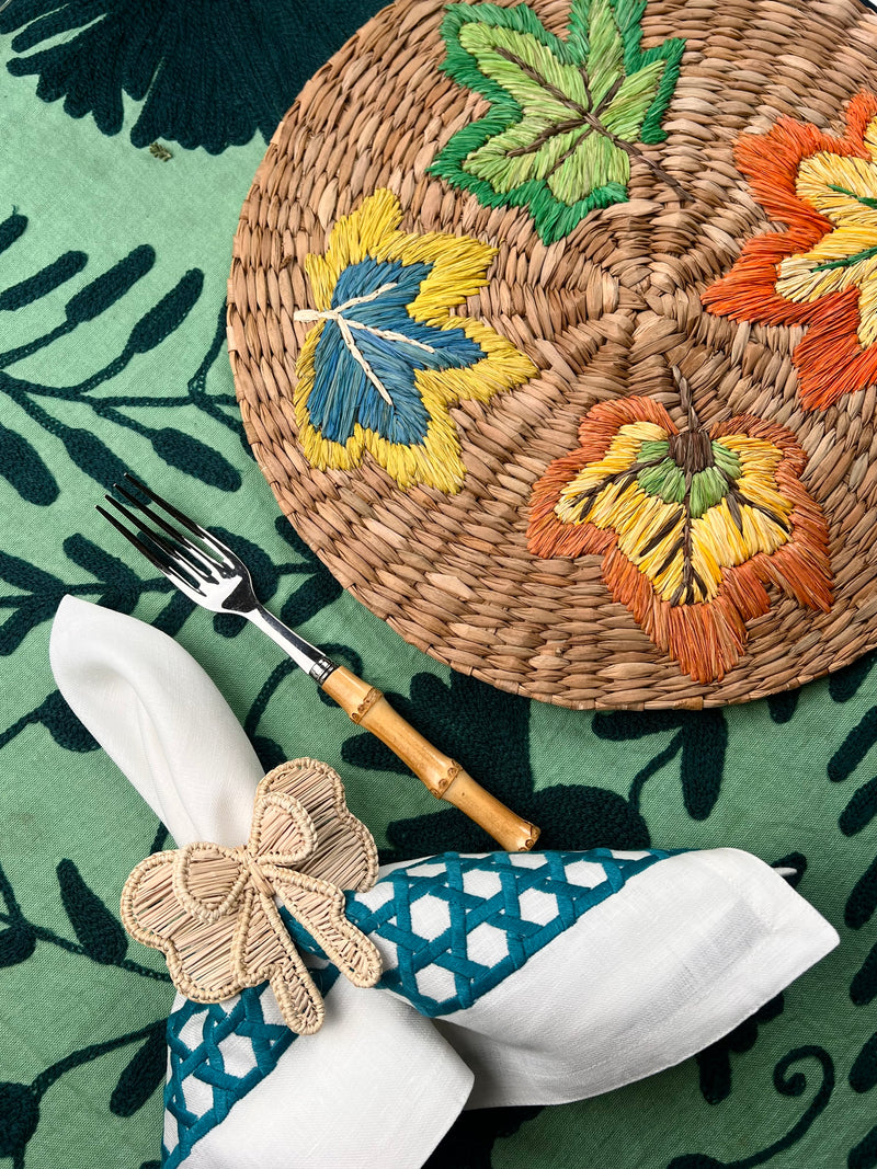 ’The Raffia Placemat’ - Autumn Leaves