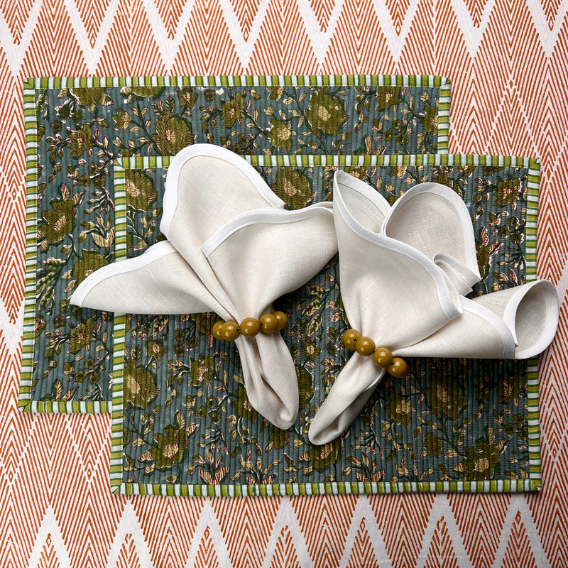 Curated Table Set: Green, blues & Olive