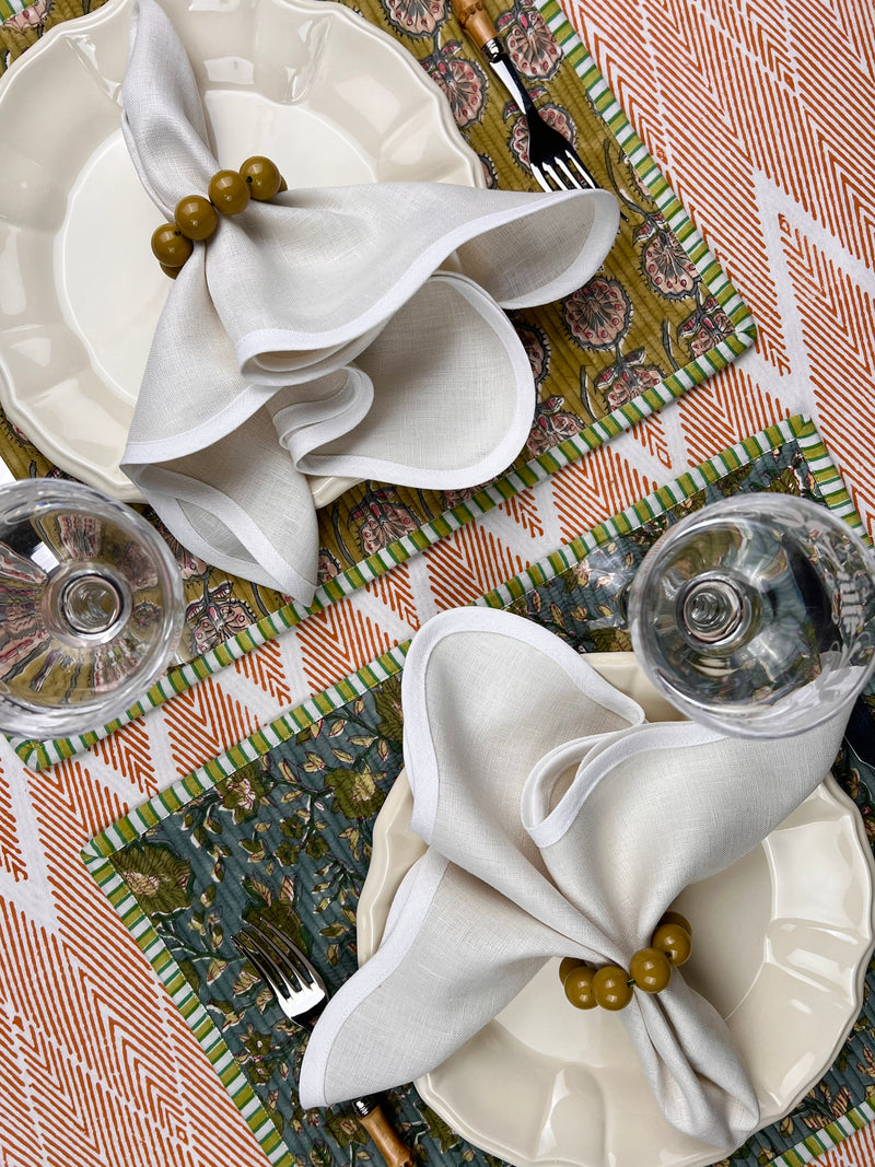 Curated Table Set: Green, blues & Olive