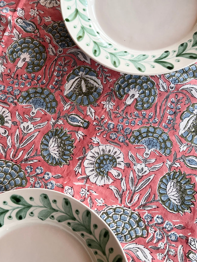 The Floral Tablecloth (Rose, Blue, Olive)