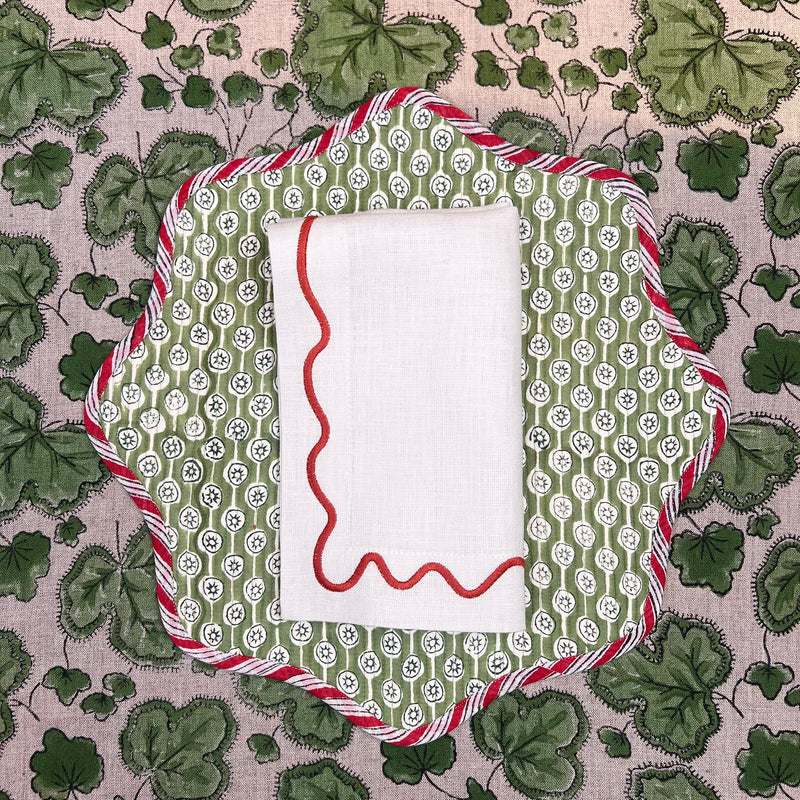 ‘The Breakfast’ Placemat - Scallop - Block Print