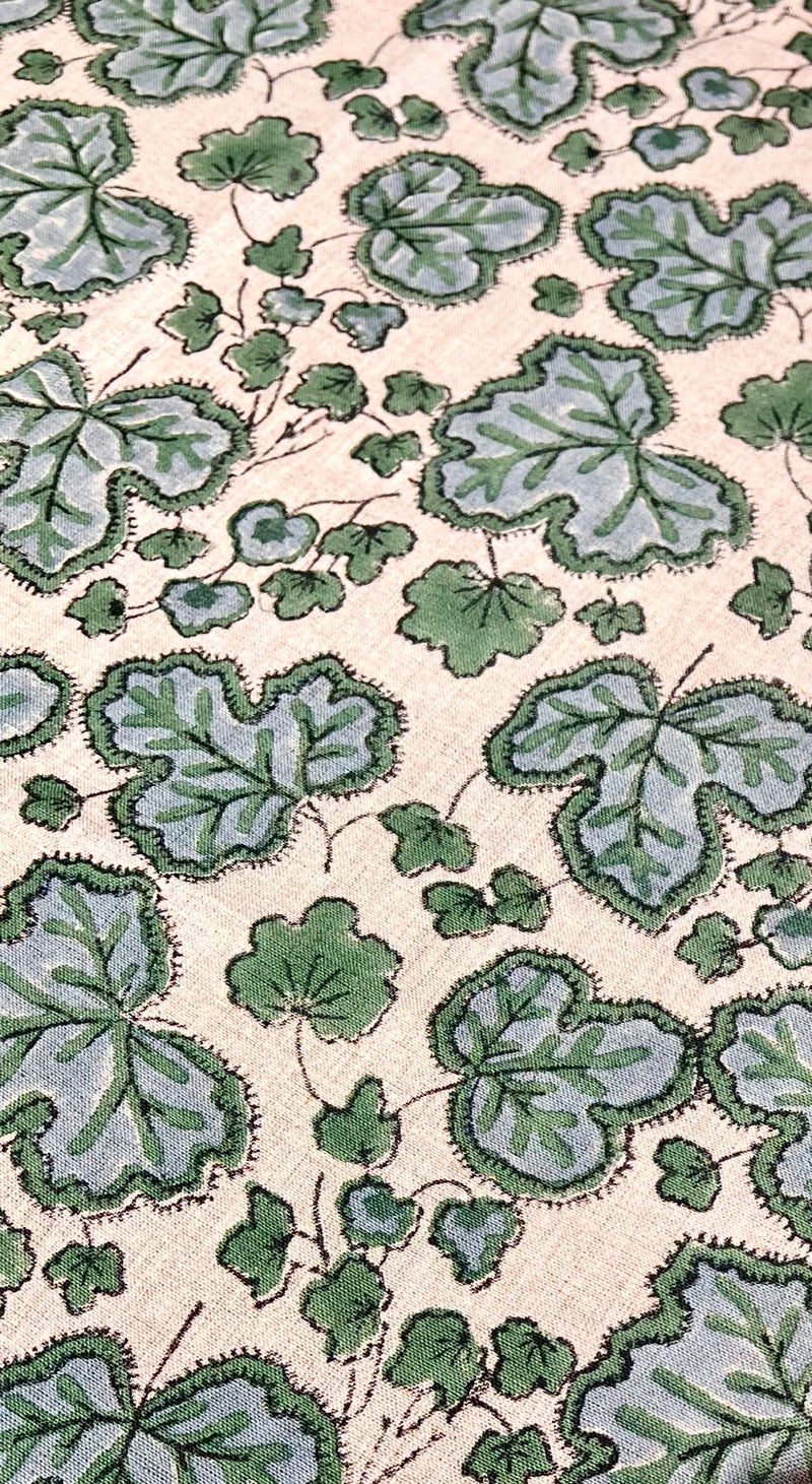 ’THE FIGUE LEAF’ TABLECLOTH (Green & Blue)