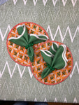 Curated Table Set: Orange & Green Block Print