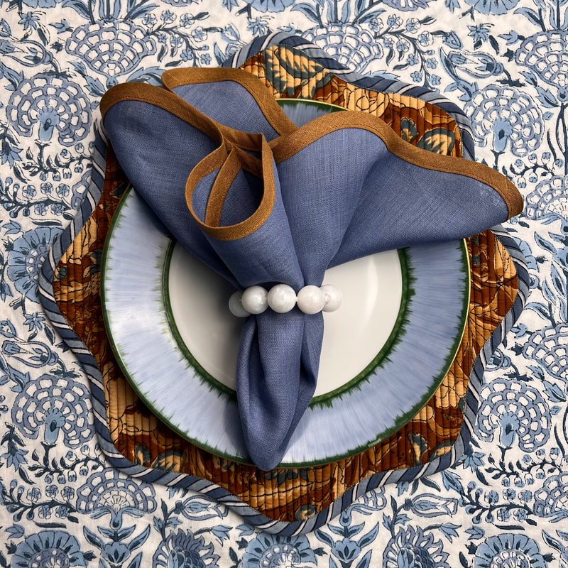 ‘The Breakfast’ Placemat - Scallop - Block Print