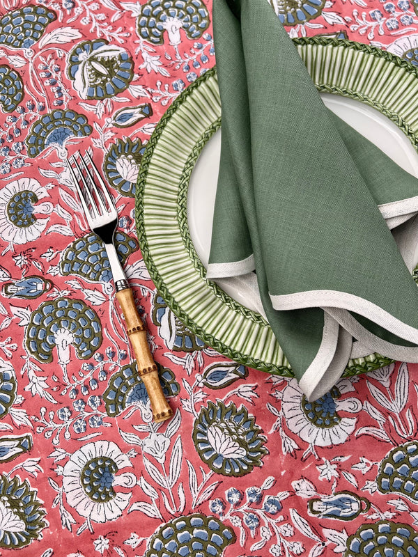 The Floral Tablecloth (Rose, Blue, Olive)