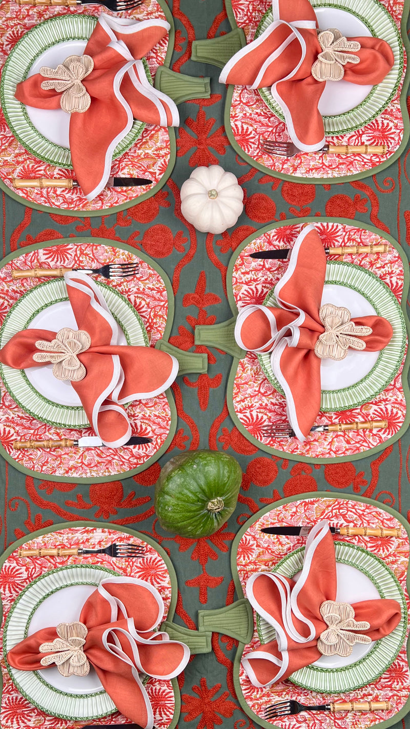 ‘The Pumpkin’ Placemat - Rusts & Greens