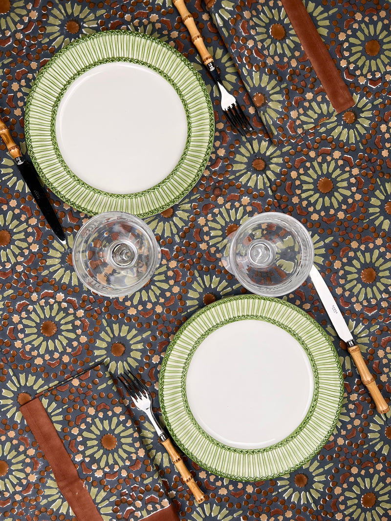 ‘The Kaleidoscope’ Napkin Set - Aubergine, Rust & Sage