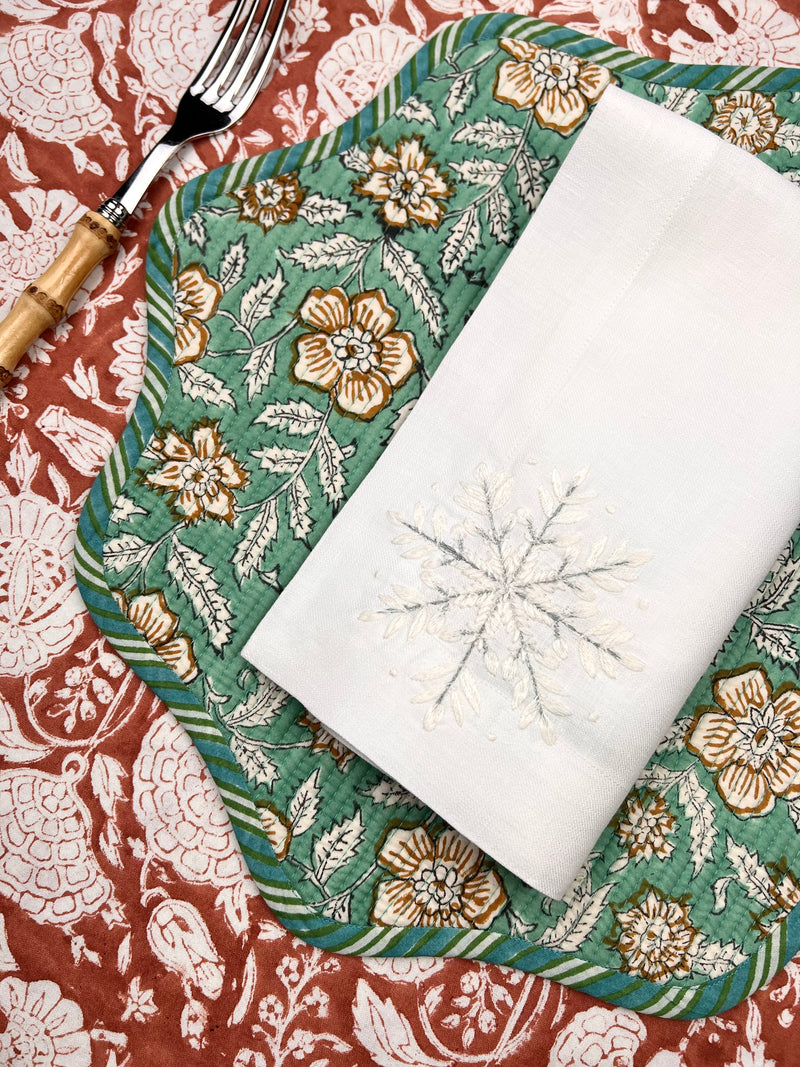 ‘The Breakfast’ Placemat - Scallop - Block Print