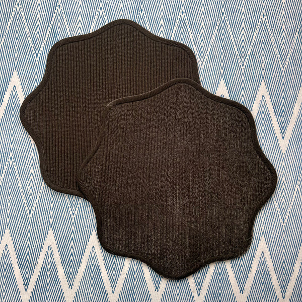 Curated Table Set: Grey Velvet & Blue