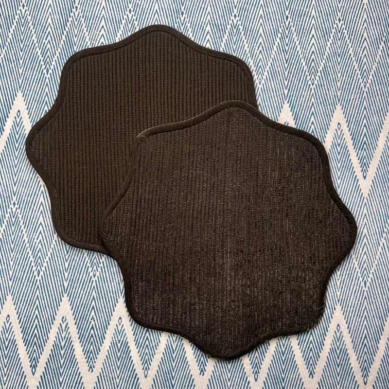 Curated Table Set: Grey Velvet & Blue