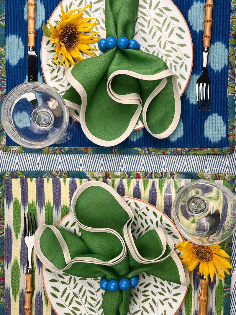 Curated Table Set: Blues & Greens