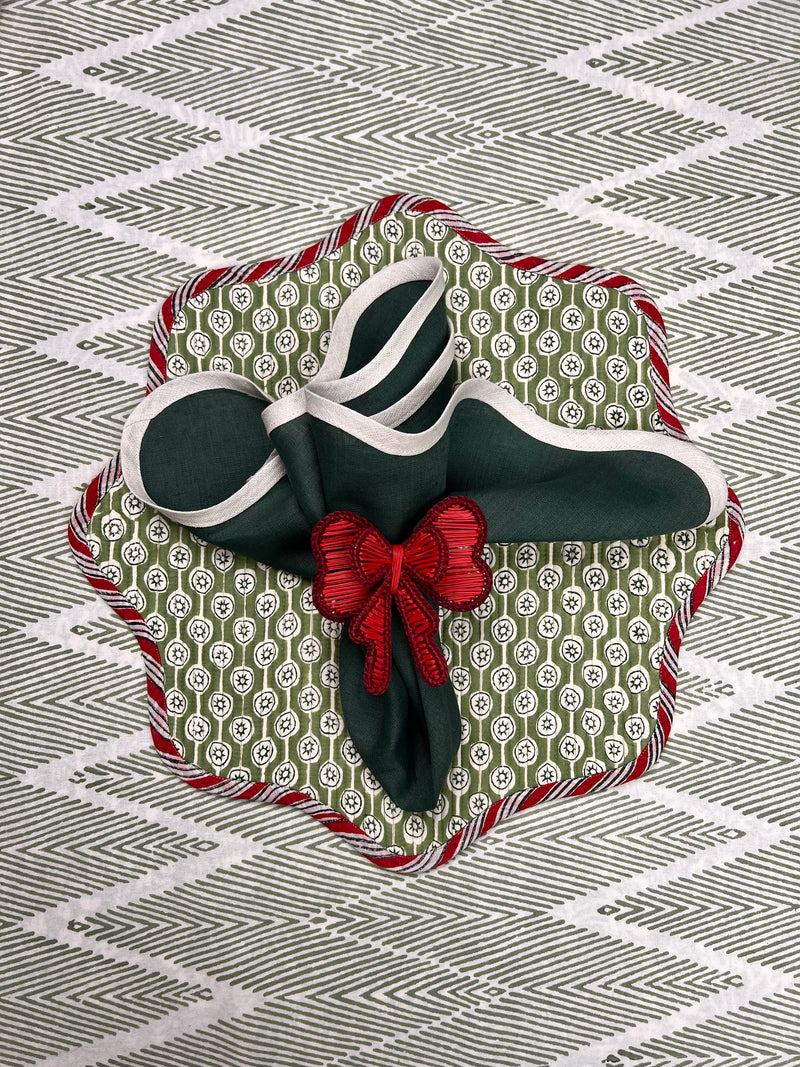 ‘The Breakfast’ Placemat - Scallop - Block Print