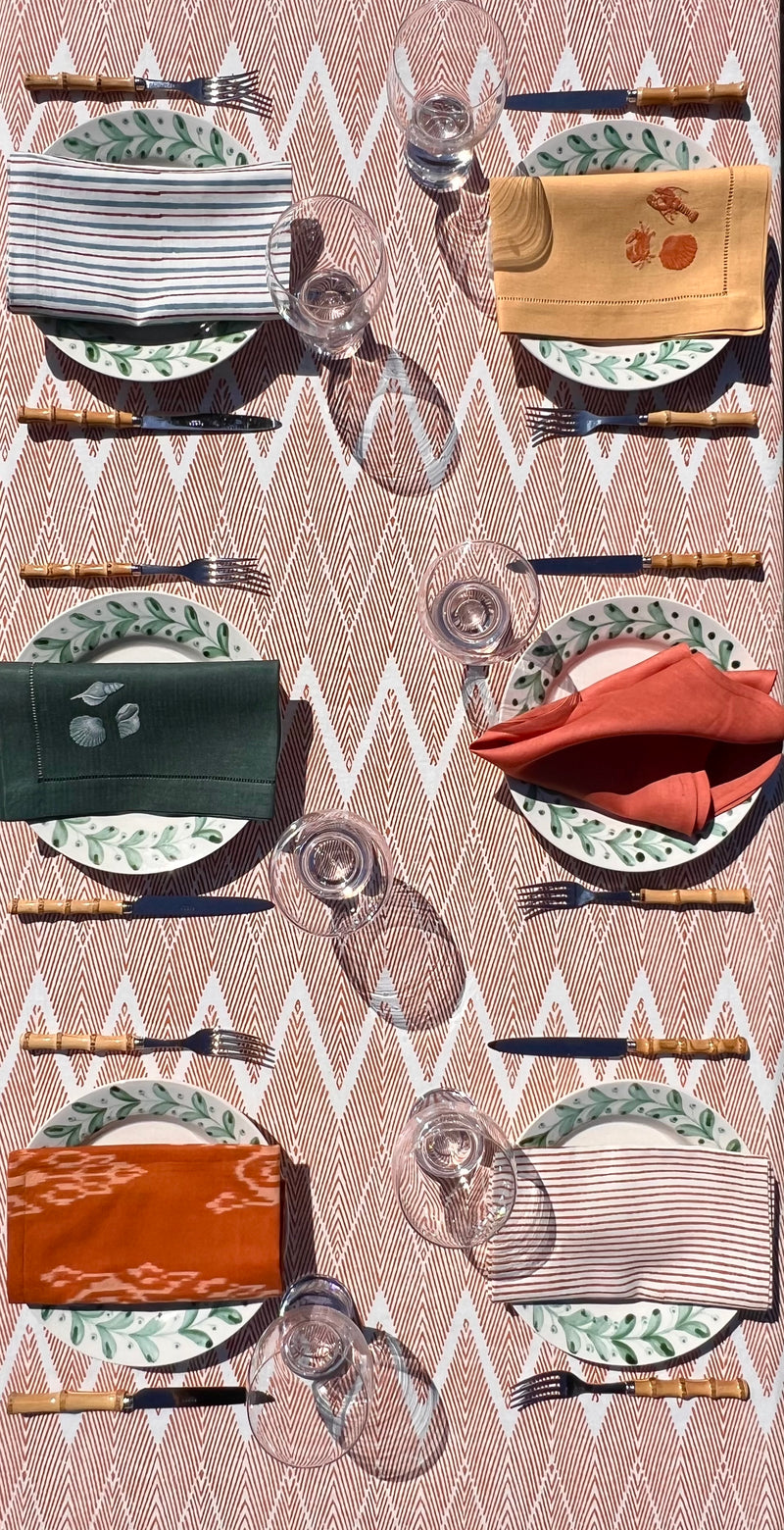 ‘The ZigZag’ Tablecloth - Orange