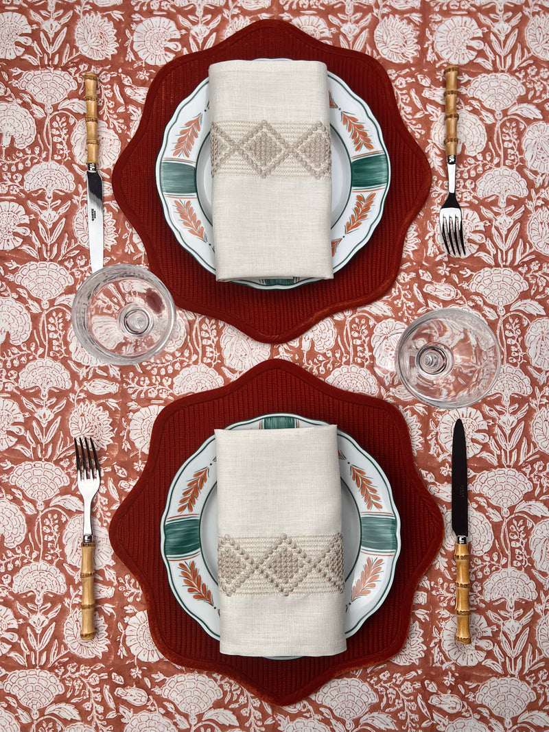 Velvet Scalloped Placemats