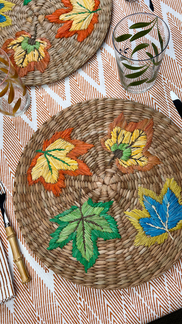 ’The Raffia Placemat’ - Autumn Leaves
