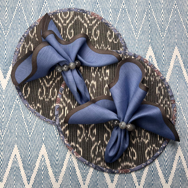 Curated Table Set: Blue & Grey