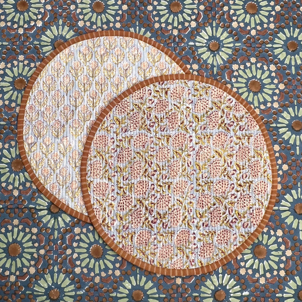 ‘The Breakfast’ Placemat - Round - Block Print