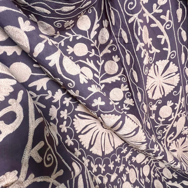 Suzani Cloth Aubergine & Dusty Pink