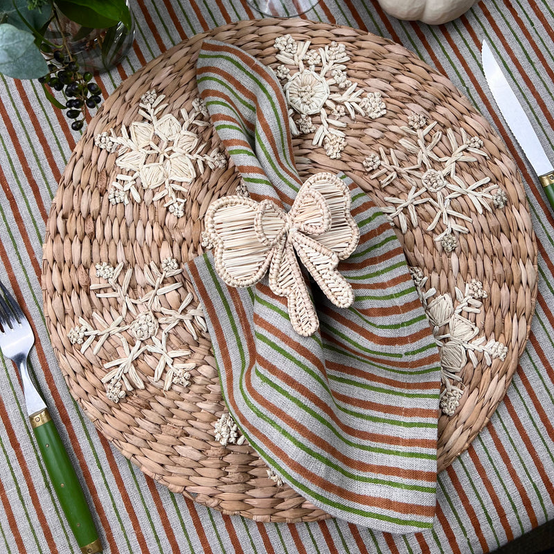 ’The Raffia Placemat’ - Snowflakes
