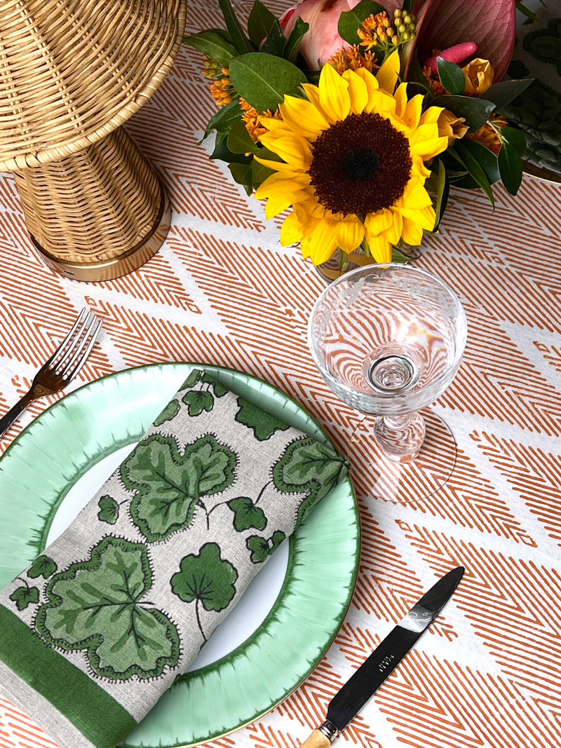 ‘The ZigZag’ Tablecloth - Orange