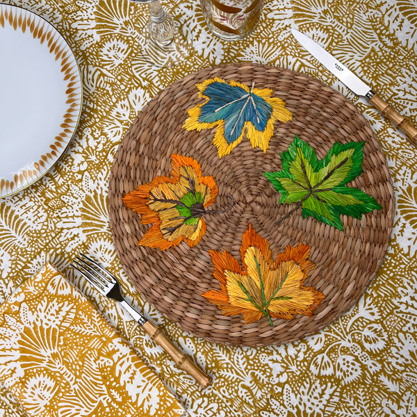 ’The Raffia Placemat’ - Autumn Leaves