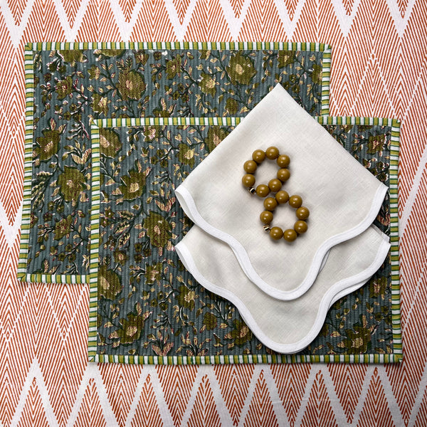 Curated Table Set: Green, blues & Olive