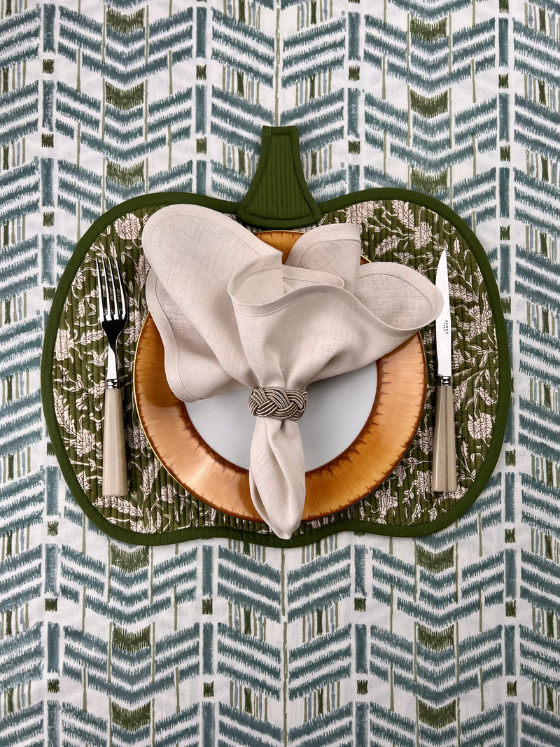 The Pumpkin Placemat - Orange & Sage